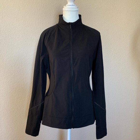 Lululemon black full-zip jacket in size 10 - Picture 1 of 7